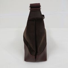 未使用品 renoma レノマ ショルダーバッグ レザー スエード ブラウンの画像