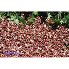 正宇ストーン 彩美 赤玉石 レッドスプレッド 天然玉砂利 2分(6～9mm)10kgの画像