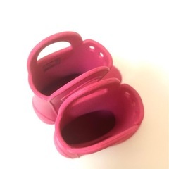 crocs クロックス ピンク レインシューズ 長靴 15.0-15.5cm 女の子 子供用 レインブーツ キッズ ブーツ 靴の画像