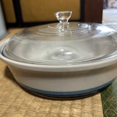 昭和レトロ　電子レンジ調理器　煮込みキャセロール　透明フタ付きの画像