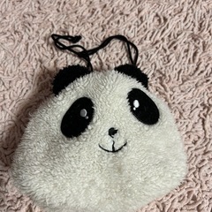 パンダデザイン ポシェット　巾着 22×17×マチ6.5センチの画像