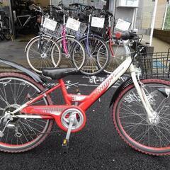  中古子供自転車３５９５　２４インチ　６段ギヤ　LEDオートライ...