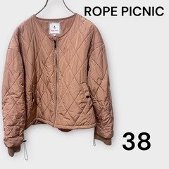ROPÉ PICNICロペピクニック　ノーカラー　キルト　ブルゾン38サイズの画像