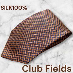 Club Fields シルク100% ネクタイ チェック柄 日本製