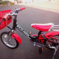 ブリヂストン　14インチ　子供用自転車　赤/黒の画像