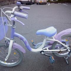 16インチ　子供用自転車　ラプンツェル？パープルの画像