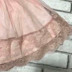 NiNiLACK レースワンピース　80サイズ　ピンク　リボン　チュール　お姫様の画像