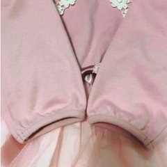 NiNiLACK レースワンピース　80サイズ　ピンク　リボン　チュール　お姫様の画像