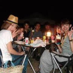 豊平川　夜バーベキュー!　たくさん集まります。