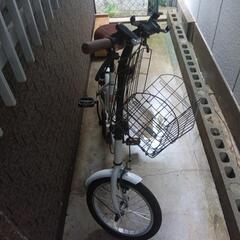 ホワイトカラー折りたたみミニ自転車