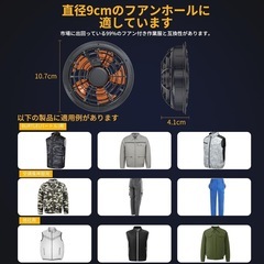 取引中【新品未使用】ファンバッテリー　史上最強43V超高出力 30000mAh空調作業服ファンセットの画像