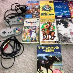 スーパーファミコン本体とソフトおまけ付の画像