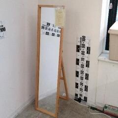 0615-083 無印良品　姿見　パイン材ミラー　鏡