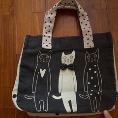 猫イラストバッグ