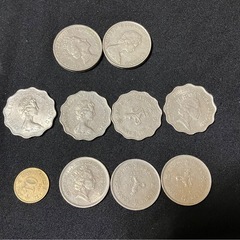 旧香港ドル　硬貨、紙幣の画像