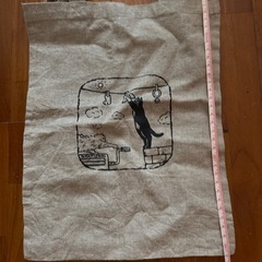 猫イラストバッグの画像