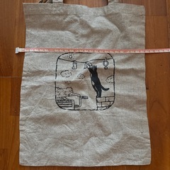 猫イラストバッグの画像