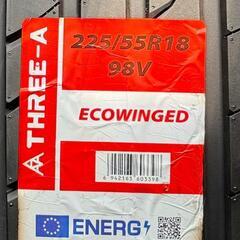🌞225/55R18⭐工賃込み！新品未使用！LBX、センチュリー、ZR-V、エクストレイル、エルグランド、スカイラインクロスオーバー、ステージア、RVR、アウトランダー、エクリプス、デリカD:5、クロストレック、XV、フォレスター、レイバック、BMW5シリーズ、iX1、アウディA6、プジョー3008、5008、ジープチェロキー、レネゲート等に！THREE-A製サマータイヤ入荷しました🌞の画像
