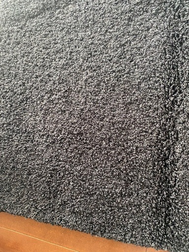 ラグマット　200×200 ブラック　絨毯　