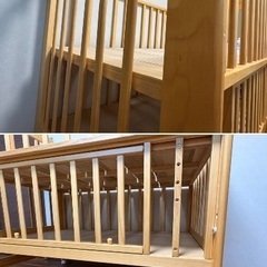 ベビーベッド　ハイタイプ　ハイシートベビーベッド　70×120cm カトージ　KATOJIの画像