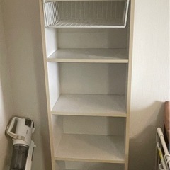 コーナン カラーボックス 白 6段 収納ケース付き