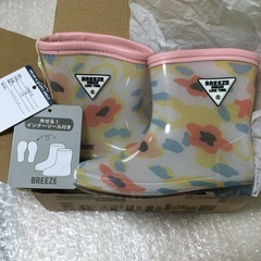 新品　17cm BREEZE ブリーズ　花柄　長靴