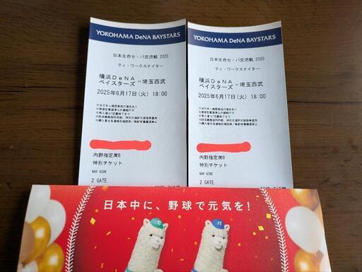公式ファッションブランド通販サイト 横浜DeNAベイスターズ チケット かしわ台の野球の中古 (べいす) 記念グッズ