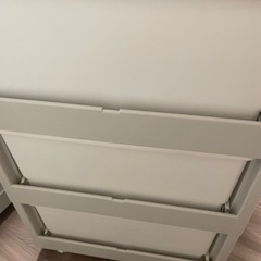 押入れ収納　アイリスオーヤマ　ロングチェスト HGL-443 ホワイト／ベージュ　2個セットの画像