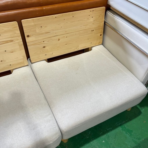 ?️【ENA/イーナ】2台セット価格‼️ブランド家具　ソファ　2人〜3人掛け　離してもお使い頂けます。　【（1個のサイズ）横81奥79