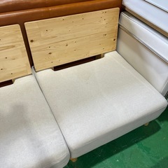 🛋️【ENA/イーナ】2台セット価格‼️ブランド家具　ソファ　2人〜3人掛け　離してもお使い頂けます。　【（1個のサイズ）横81奥79座面高さ34】【別倉庫保管】の画像
