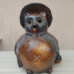 陶器製 たぬきの蚊やり アンティーク　レトロ 高さ21cm 幅 ...