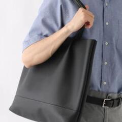【グローバルワーク】トートバッグ ブラック メンズ・レディース兼用の画像