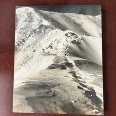 モノクロ　山の写真パネル　2枚の画像