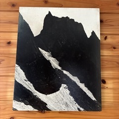 モノクロ　山の写真パネル　2枚の画像