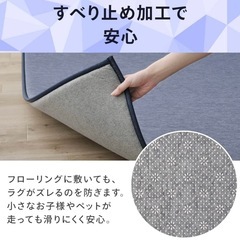 【決まりました】ｱｲﾘｽｵｰﾔﾏ 接触冷感低反発ラグ 185×240 グレーの画像