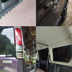 車中泊仕様！バモス HM1 改　超希少 HummerフェイスH2の画像