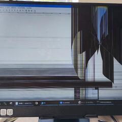 液晶モニター　液晶割れあり