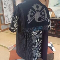 着物(かすり）リメイク　チュニックの画像