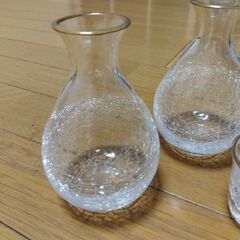 冷酒器★酒器揃★とっくり おちょこ★ヒビ加工★金縁★の画像