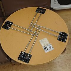 ワイエム工芸 折りテーブル 直径60×高さ31cm ナチュラル系 折りたたみ センターテーブル ミニテーブル 札幌市 清田区 平岡の画像
