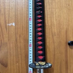 シフトノブ　サムライ　刀　ブラック×レッドの画像