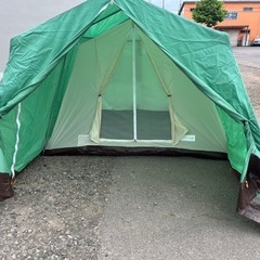 小川テント ファミリー キャンプテント 品番 PT-500 5人用程度 鉄骨ロッジテント アウトドア キャンプ  設営テスト済 小川キャンパル 中古品 ③の画像