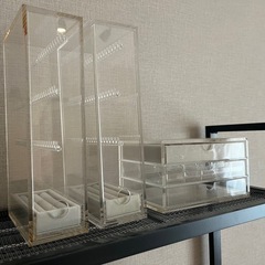 【無料】無印良品　アクリルアクセサリーケース 3点セット