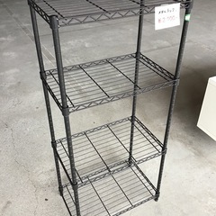 ●販売終了●メタルラック　黒　フリーラック　棚　シェルフ　4段　中古品