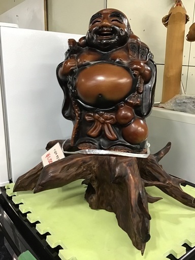 ヌゥ様　ジモティ ○販売終了○七福神布袋様置物台座付中古品 (reuse96) 本城の