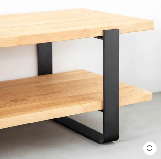 THE TV BOARD / LOW TABLE ラバーウッド ナチュラル × Black Steel