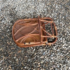 籐　座椅子　中古　折りたたみ　椅子　の画像