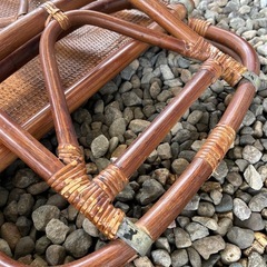 籐　座椅子　中古　折りたたみ　椅子　の画像