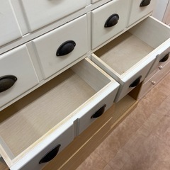 関家具　ローチェスト　3段　メリッサ　ホワイトの画像