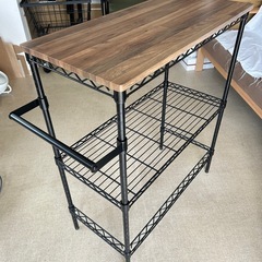 【美品】アイリスオーヤマ　キッチンラック　メタルラック　ブラウンの画像